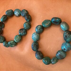 Elegant Turquoise Stone Bracelet Set